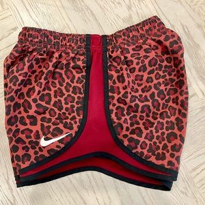 Nike Dri-fit Leopard Tempo Running Shorts (Medium) with glitter swoop